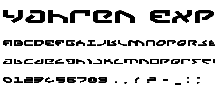 Yahren Expanded font
